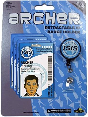 Factory Entertainment Archer Retractable ID Badge Holder with ISIS Employee Badge Replicas