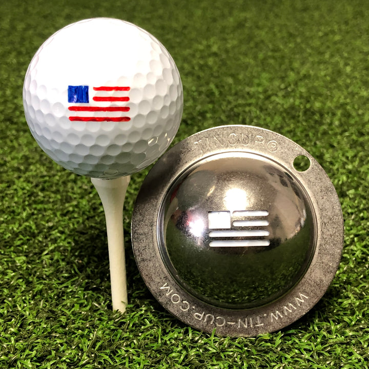 Tin Cup Products Golf Ball Marker, Stars and Stripes